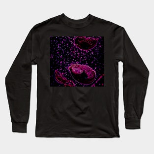 Glowing Jellyfish Cyberpunk/Neon/Vaporwave Inspired Art Long Sleeve T-Shirt